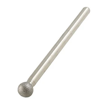 

10 Pcs 5mm Ball Nose 3mm Shank Diamond Mounted Point Grinding Bits