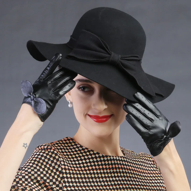 new autumn winter lady model Fashion sexy women genuine leather Small Bow knot driving car pole dancing gloves Mittens new autumn winter lady model Fashion sexy women genuine leather Small Bow knot driving car pole dancing gloves Mittens