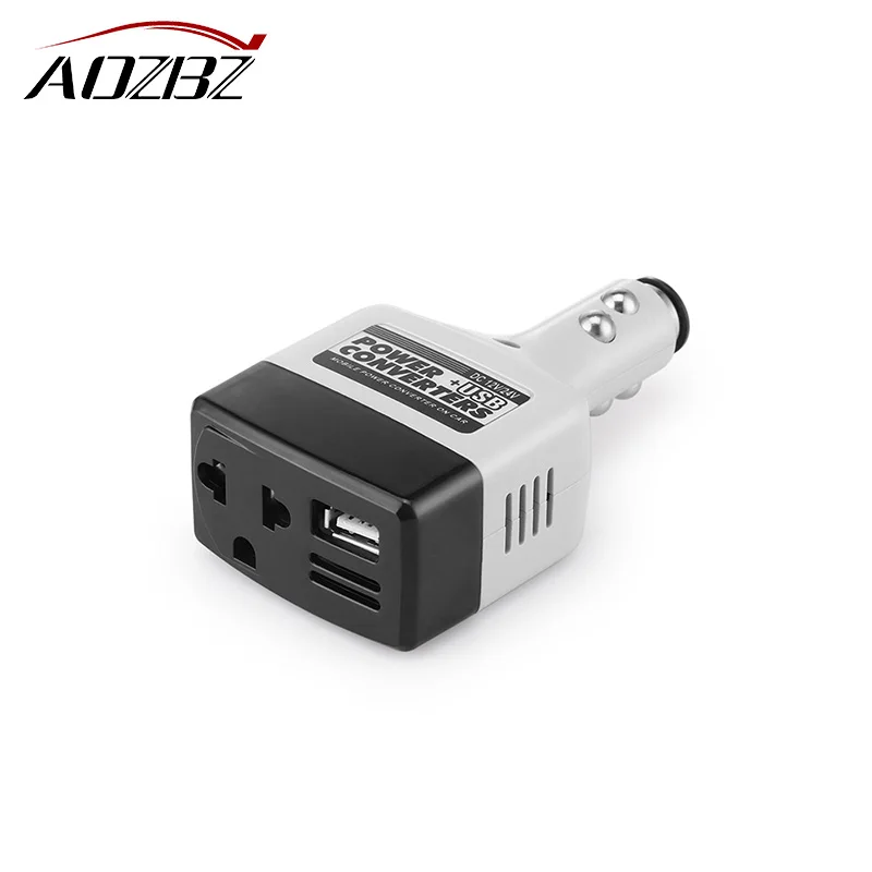 

AOZBZ Car Power Inverter Converter Modified Sine Wave Power with USB Output for Smartphone Tablet MP3 DC 12V to AC 220V 6W