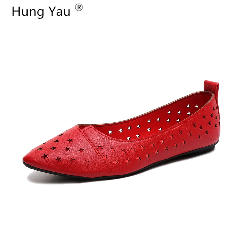 

Hung Yau Shoes For Women Flats Shoes Woman Loafers Summer Fashion Sweet Flat Casual Slip On Comfortable Red Shoes Women Size 9