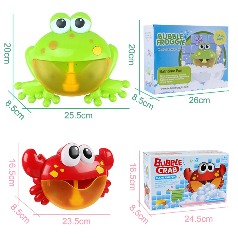 Outdoor-Bubble-Frog-Crabs-Baby-Bath-Toy-Bubble-Maker-Swimming-Bathtub-Soap-Machine-Toys-for-Children (6)
