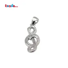 Beadsnice jewellery lovely rhinestone pendant 28×9.5mm sterling silver pendants musical word for lengthy necklace making ID 30607
