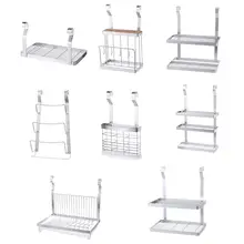 Stainless Steel Kitchen Organizer Multifunction Dish Drying Rack Wall Hanging Storage Holder Tableware Shelf Drainer 8 Types