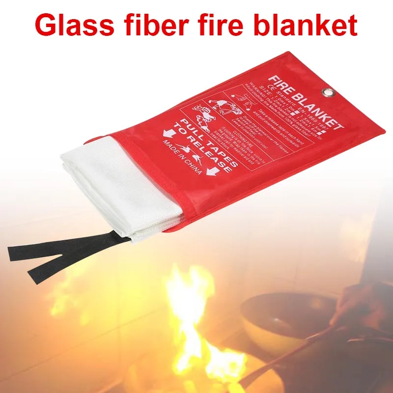 Fire Blanket Fiberglass Flame Retardant Emergency Survival Fire Shelter Safety Cover JFlyer