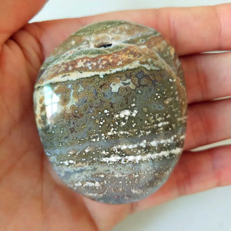 Натуральные камни морская яшма пальмовые камни игрушки маленькие камни и кристаллы целебный кристалл - Цвет: E13              85g