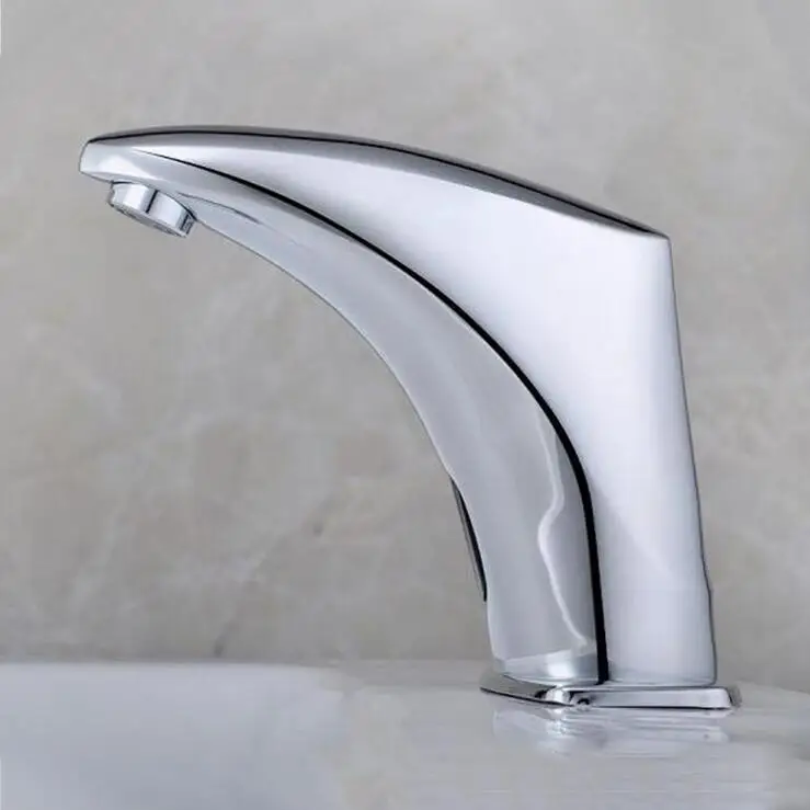 Copper automatic water sense faucet water tap, Bathroom single cold