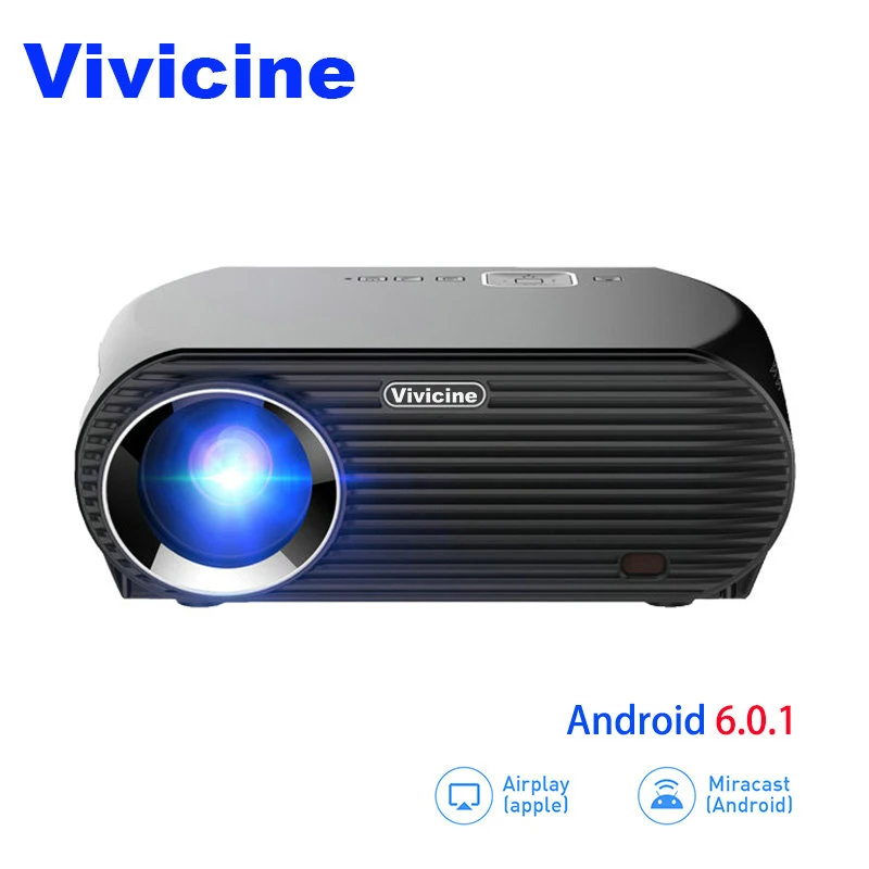 

Vivicne Portable HD Projector Android 6.0 Bluetooth,2200 Lumens,Perfect Beamer Proyector for Home Thearter and Video Games