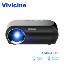 Vivicne Portable HD Projector,Optional Android Bluetooth,3500 Lumens,Perfect Beamer Proyector for Home Thearter and Video Games