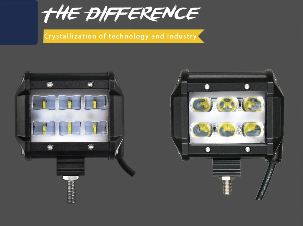 2 шт. 9D 4 дюймовый светодиодный бар светодиодный рабочий светильник бар вождения Offroad Лодка автомобиль тягач 4x4 внедорожник ATV 12V 24V номинальной 30 Вт фактический 12 Вт