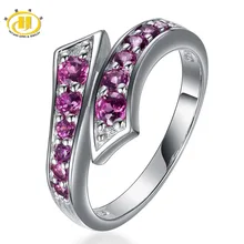 Hutang Rings for Women Silver 925 Jewelry Steampunk Natural Rhodolite Garnet Gemstone Ring Fine Jewellery New Anillos Mujer