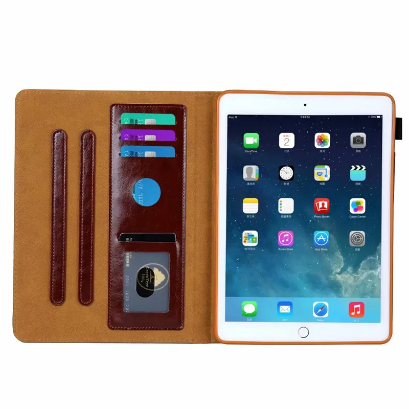 Чехол из натуральной кожи для iPad 9 7 дюйма умный флип чехол 2018 кожаный Air 2 Pro 2017