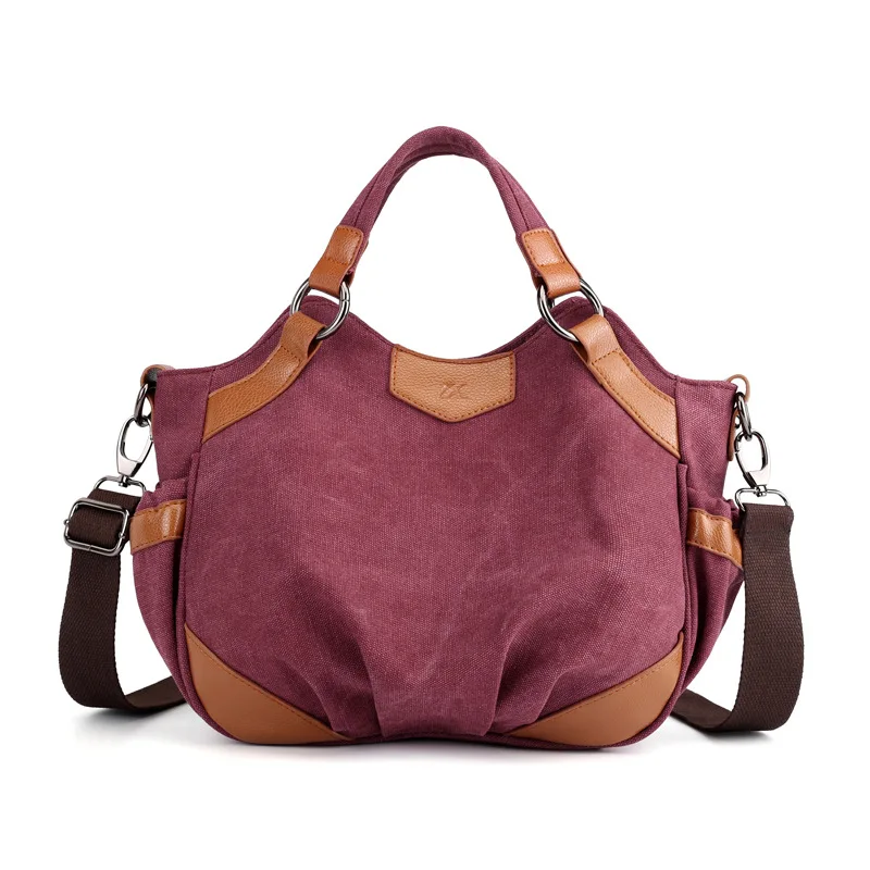 Новое поступление, женские сумки через плечо, маленькая Экологичная холщовая сумка-мессенджер, посылка, сумки через плечо, кошельки, Повседневная сумка для женщин - Цвет: Fushia
