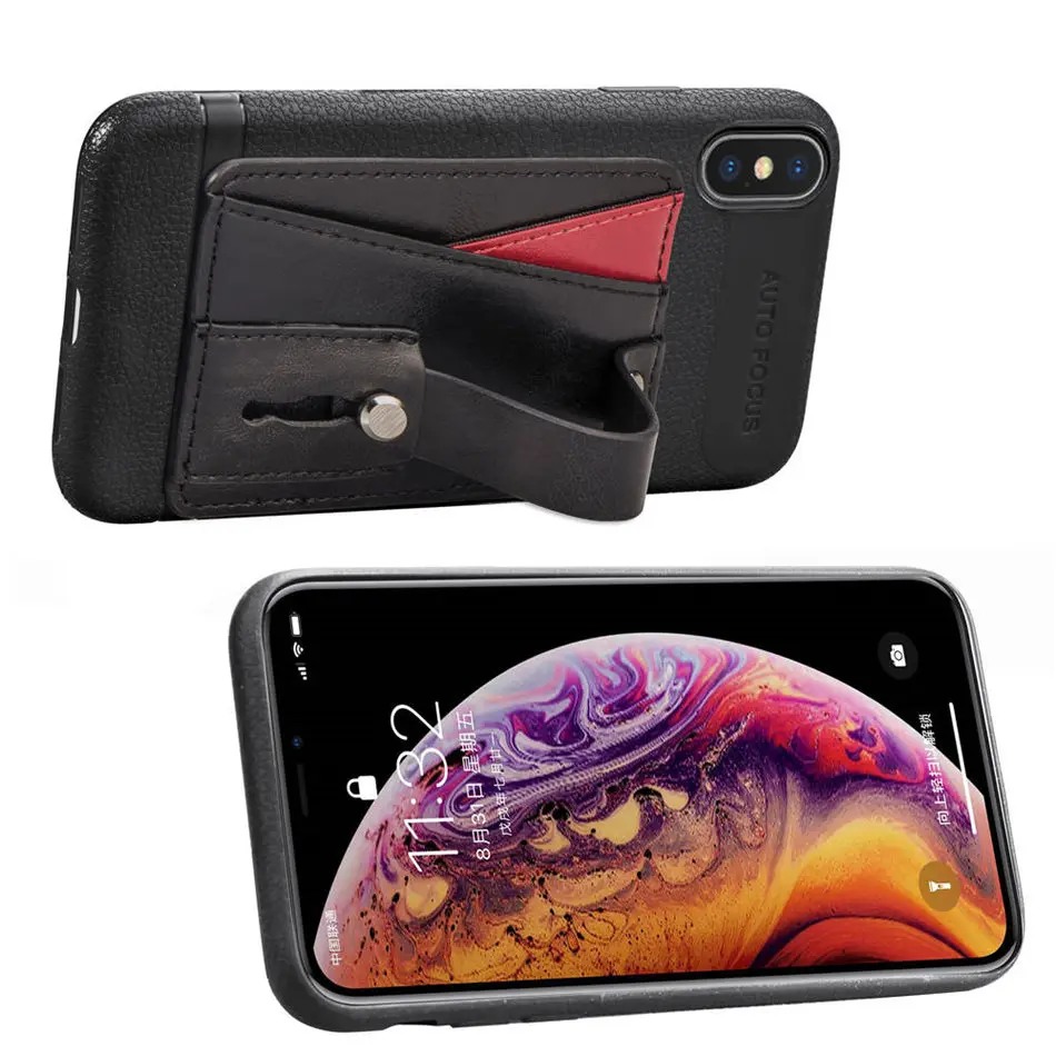 

Phone Back Case Cover For iphone X XR Xs Max 8 7 6 6S Plus 6sPlus 7Plus Card Slot Stand Men Casual Style Fundas Brand New DP05E