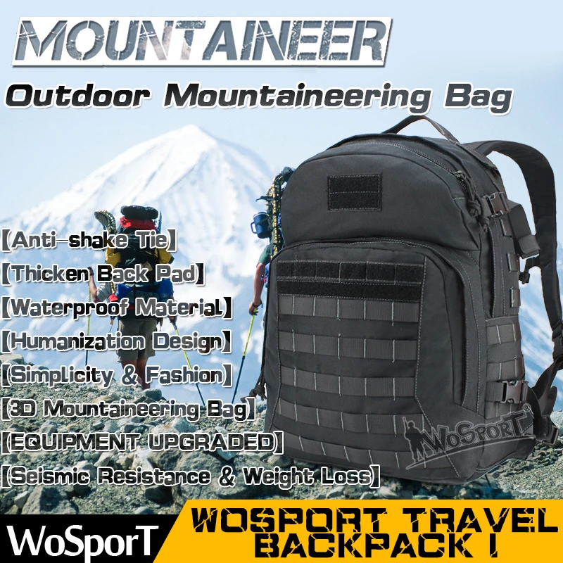 WOSPORT Outdoor Travel Bag 3P MOLLE font b Tactical b font font b Backpack b font