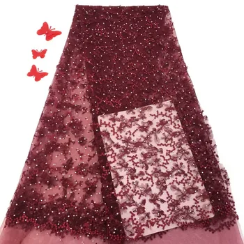 

CassielLatest African Stones Lace Fabric Embroidered Nigerian Guipure Lace Fabrics 2019 High Quality French Net Lace Material