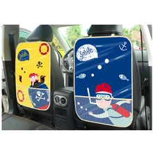 Автомобильное автомобильное сиденье Черная защитная крышка съемная для детей кик-мат грязевой чистый пластиковый анти-кик-коврик