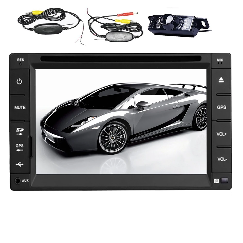 CD DVD Player Car Stereo Auto radio Receiver BT Audio Double Din Audio Head Unit PC Car Video System In Dash Motorized logo iPod win 8 Remote control Aux Wireless Rear Camera
