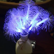 Светодиодный декоративный гирлянда из цветного волокна, уникальный светодиодный светильник в виде цветка 250 см, 10 светодиодный гирлянда на батарейках, рождественское праздничное украшение HQ