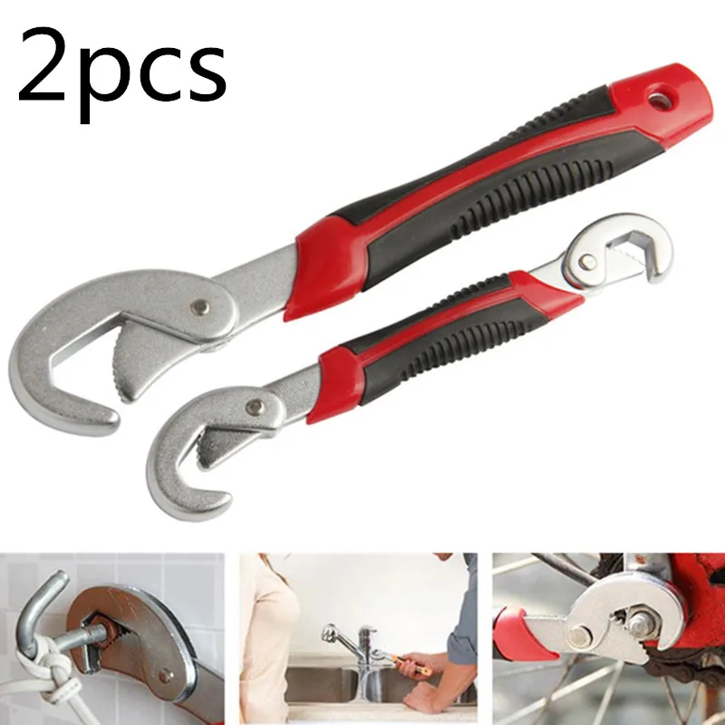 2pcs/lot Multifunction Universal Wrench Set Snap And Grip Wrench Tool