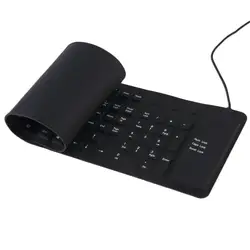 Проводной английский силиконовая клавиатура 109 ключей Водонепроницаемый Портативный мягкая гибкая силиконовая клавиатура для