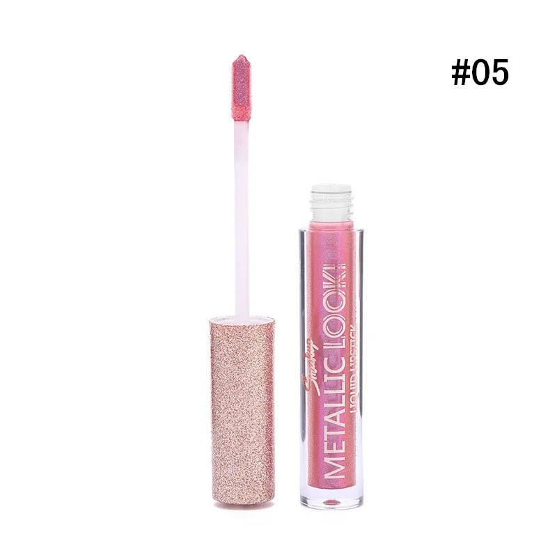 Smakup 8 Colors Shimmer Liquid Lipstick Long-lasting Moisuturzer Glitter Flip Lipgloss Sparkly Makeup Cosmetics Make Up Beauty - Цвет: 05