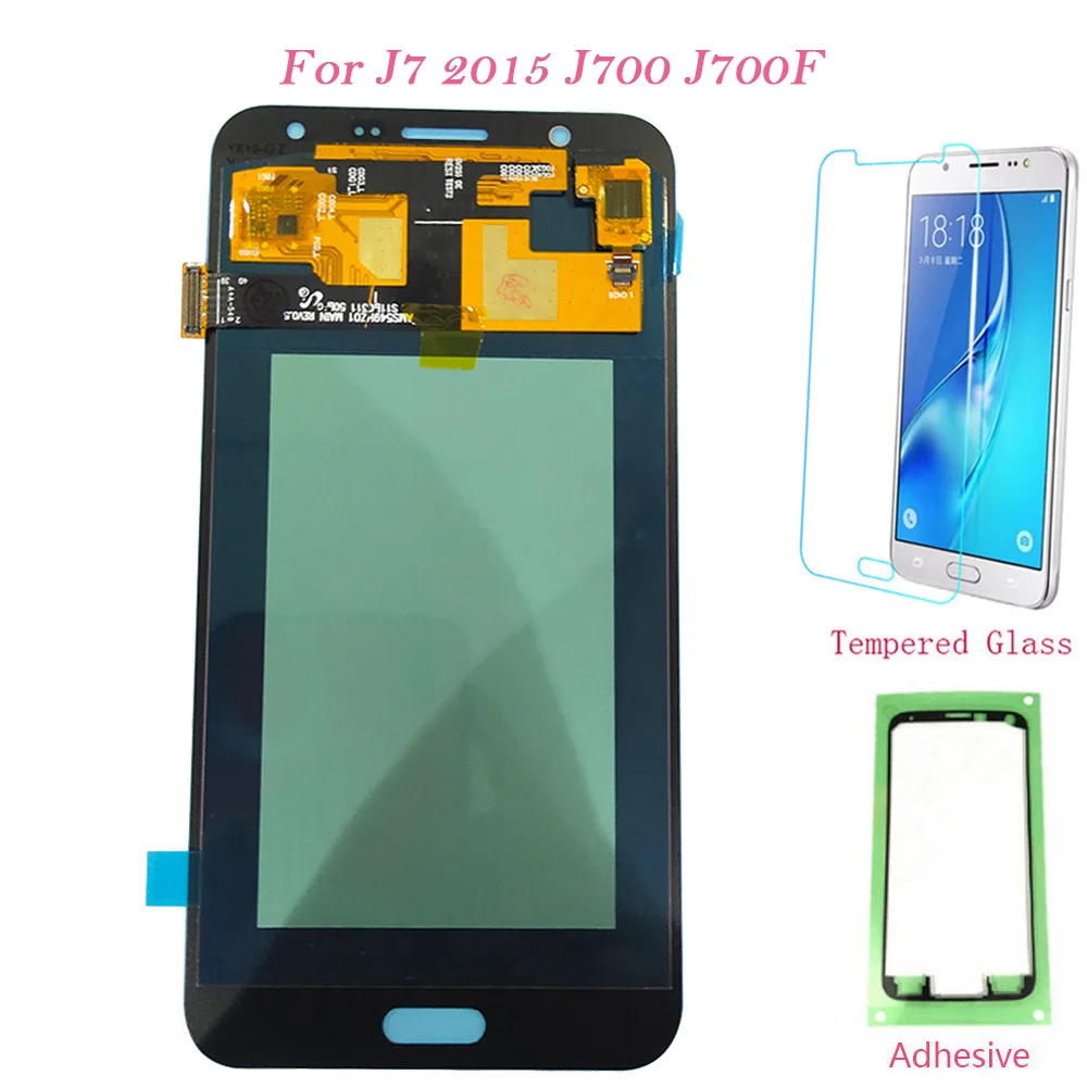 

Test AMOLED For Samsung Galaxy J7 2015 J700 J700F J700M J700H Touch Screen Digitizer LCD Display Adjust For Samsung J700 J7 LCD