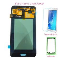 Pantalla LCD AMOLED para Samsung Galaxy J7 2015 J700 J700F J700M J700H, digitalizador con pantalla táctil, ajuste para Samsung J700 J7