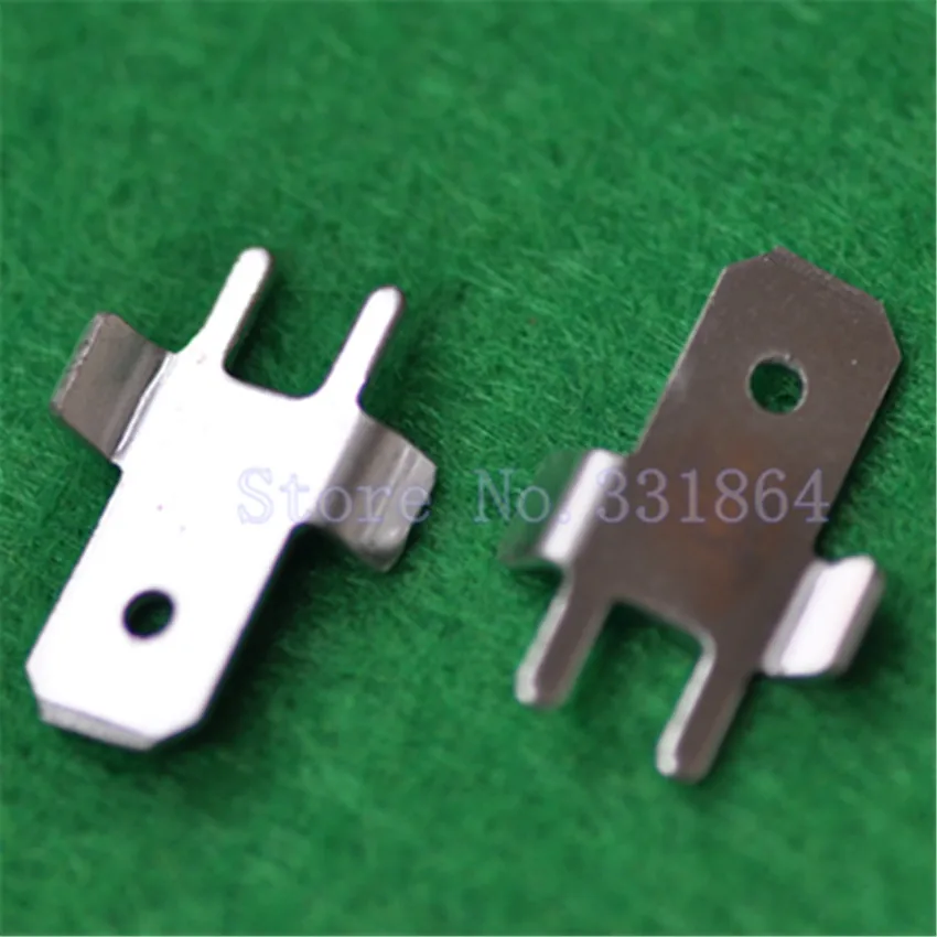 

Free Welding 6.3mm Solder Insert Copper Plating Patch Connection Terminal 250 Insert PCB Board Soldering Terminal