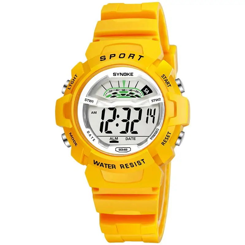 Детские спортивные часы PU Кожаный ремешок Многофункциональный наручные часы для мальчиков и девочек студент светодиодный цифровой часы LL