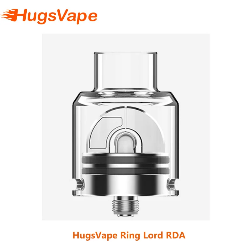 Original Newest Vape HugsVape Ring Lord RDA 27mm Tornado airflow 510/Squomk pin vs Loop RDA vaporizer atomizer Fit 510 E Cigs