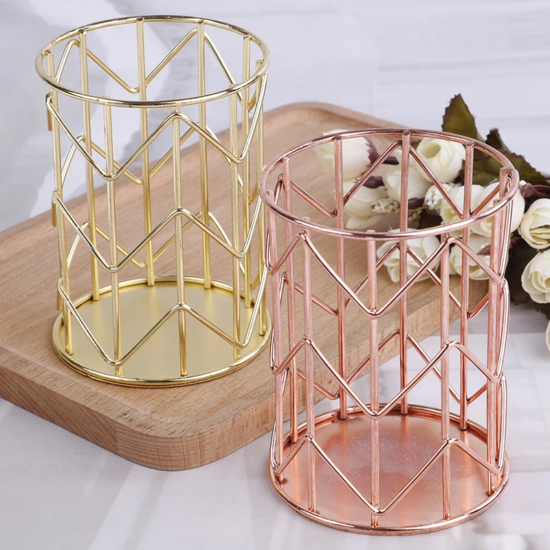

1PC Hollow Pen Pencil Pot Holder Makeup Brushes Storage Desk Container Organizer