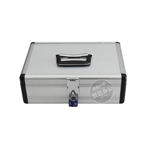 plastic aluminum Money Counter case Cash Box with Combination Lock and Money Tray-Removable money compartment tray