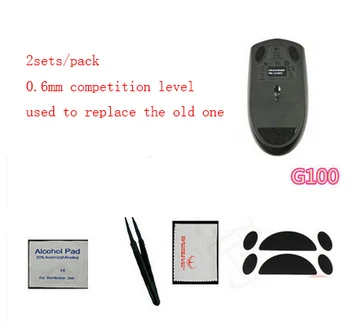

2sets/pack Original mouse feet mouse gilde for Logitech G100 0.6mm competition level teflon mouseskate free shipping