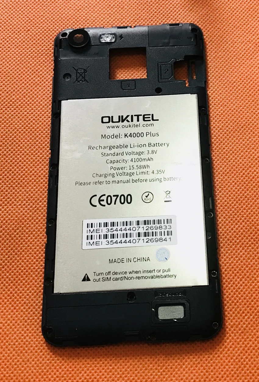 Оригинальный чехол бампер б/у + стекло для камеры Oukitel K4000 Plus MT6737 Quad Core 5 0 дюйма