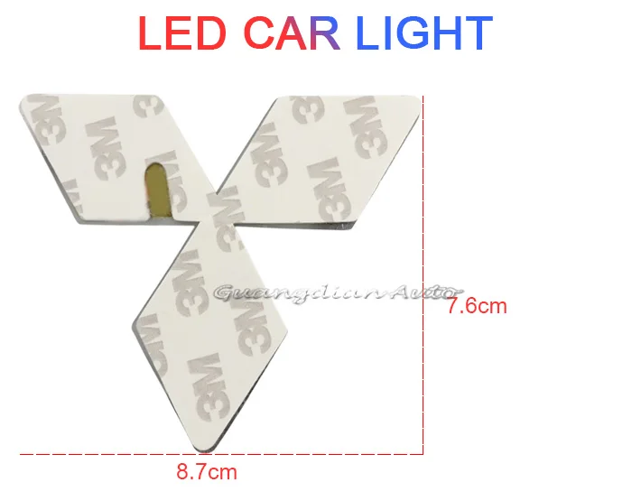 Tcart 1 компл. 4D автомобильный передний значок светодиодный светильник Авто Логотип светильник s Наклейка с эмблемой для автомобиля для Mitsubishi Lancer pajero белый красный синий