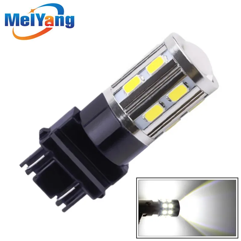 

3157 3156 Led High Power 12 SMD 5730 5W XPE LED Xenon white Turn Signal Lights P27w led car bulbs P27/7W Lamp 12V