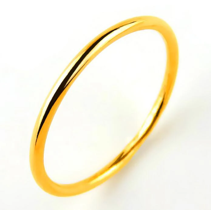 Женское кольцо из желтого золота 24 карата|ring band|finger ringlittle finger ring |
