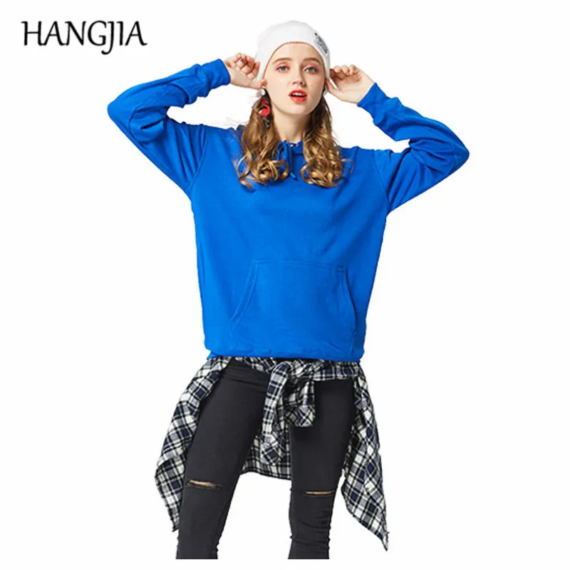 

Women Fleece Hooded Sweatshirt Harajuku Fashionable Solid Color Pullover Hoodies Womens with Hood Autumn Winter Men Clothing