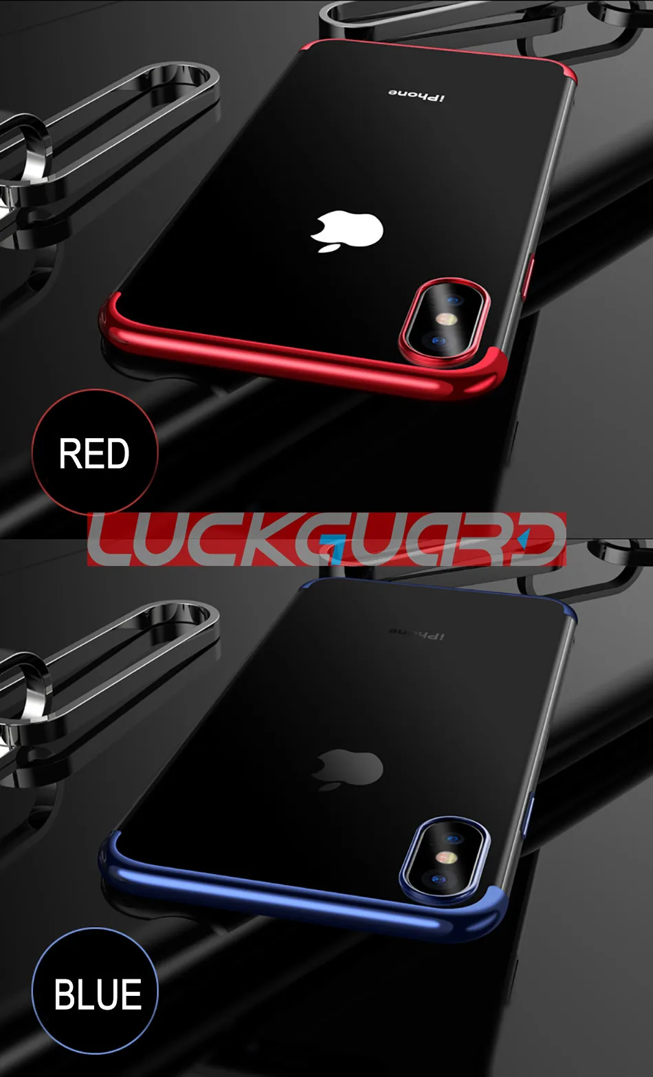 LuckGuard покрытие кремния чехол для телефона для iPhone 6 6S 7 8 плюс мягкая TPU чехол для iPhone XR XS Max X 10 прозрачный Coque X S MAX