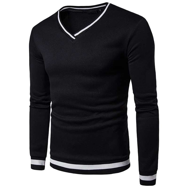 

Bigsweety New Fashion Brand Men Tshirt Spring Autumn V-Neck Slim Fit Long Sleeve TShirt Casual Male T-Shirt Korean T Shirts Tops