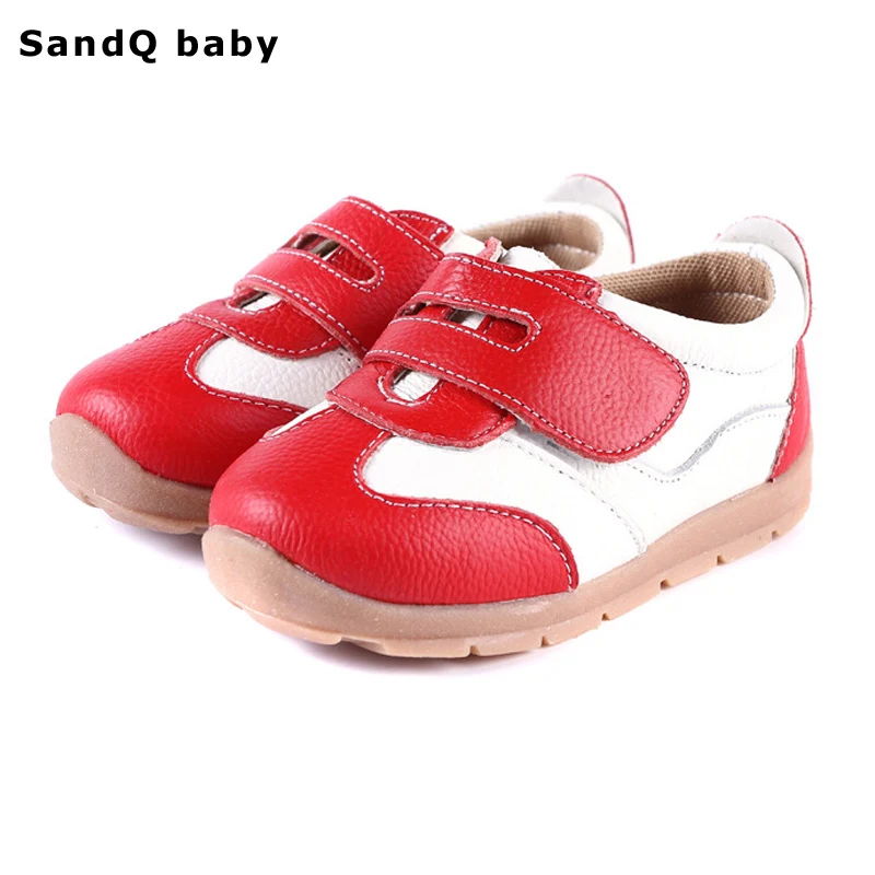 

2016 New Autumn Genuine Leather Children Shoes Boys Kids Fashion Sneakers Girls Princess Shoes Patchwork Baby Toddler Shoes