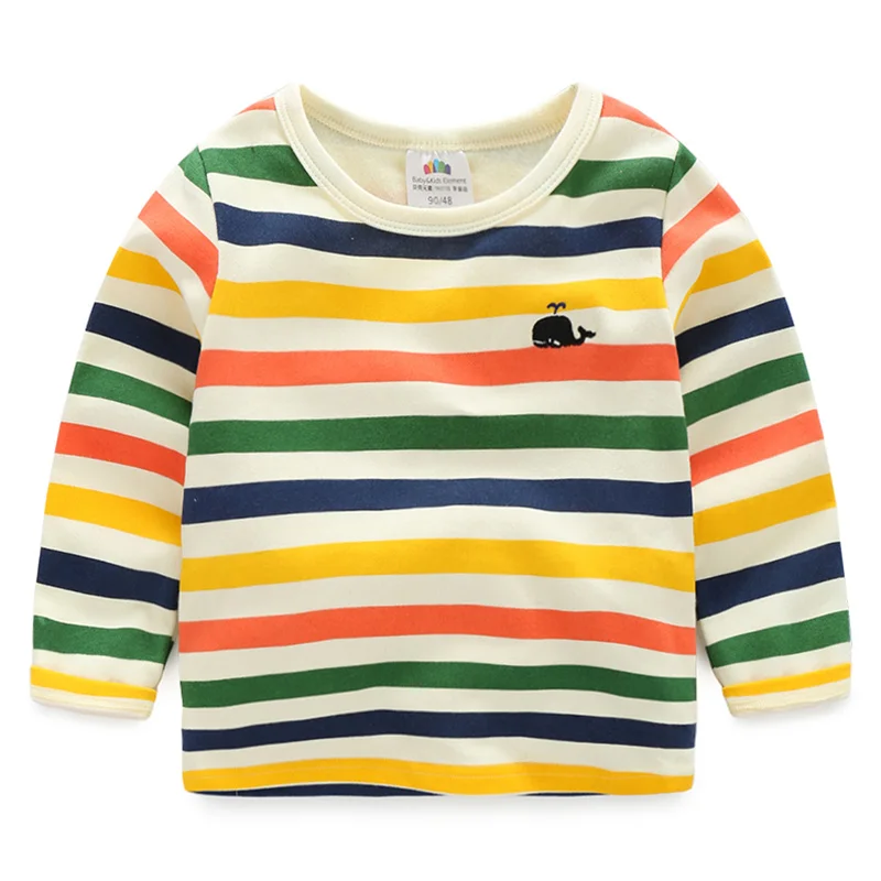 2016 autumn outfit baby striped T shirt han edition of the new boy s children s