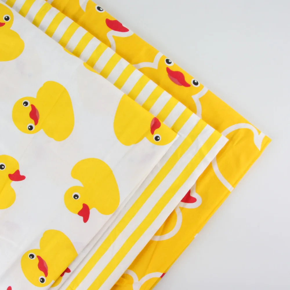 

0.5 meter width 156cm Duck Print 100% Cotton Fabric for boy's Home Textile Patchwork Quilted Fabrics