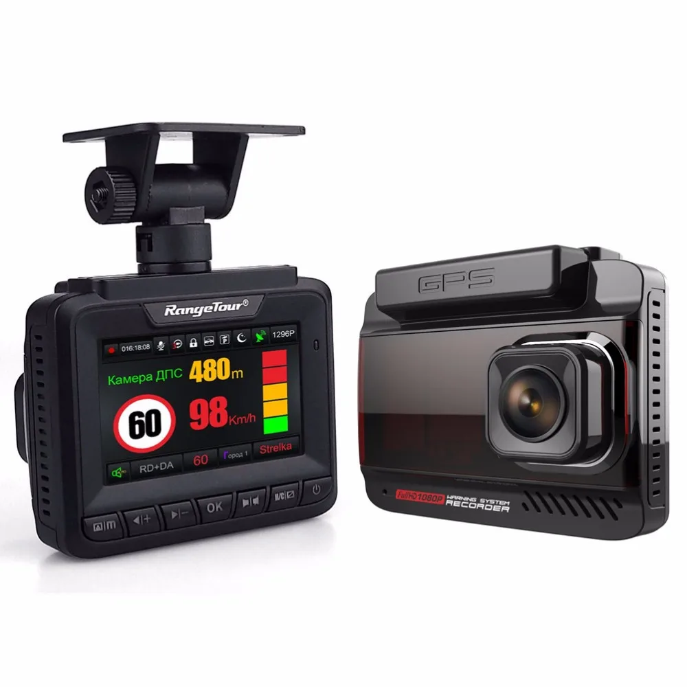 New Radar Detector With GPS Car DVR Video Recorder FHD 1296P Dash font b Camera b