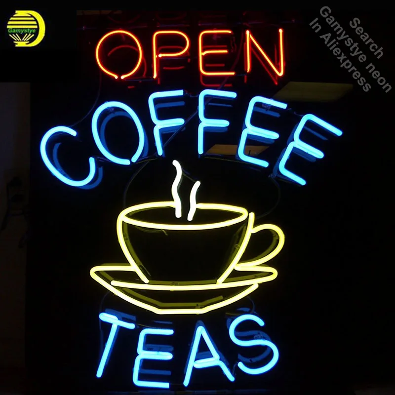 Neon Signs for Coffee Cafe Tea Shop Neon Light Sign Handcrafted Recreation Room Neon Bulbs Glass Tube Art Lamps dropshipping Neon Signs for Coffee Cafe Tea Shop Neon Light Sign Handcrafted Recreation Room Neon Bulbs Glass Tube Art Lamps dropshipping