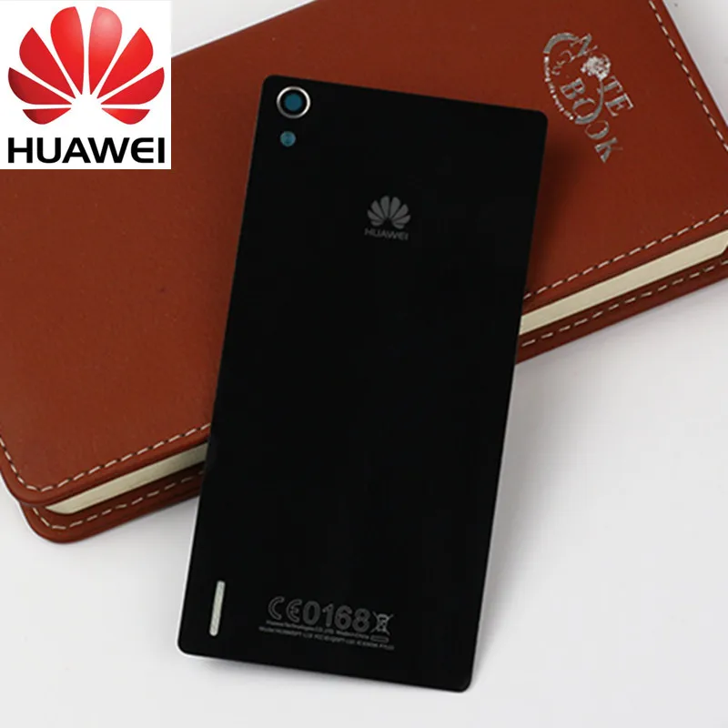 

Official Original Tempered Glass Cover Case for Huawei Ascend P7 Back Battery Cover Housing Replacement Parts + Free Sucker