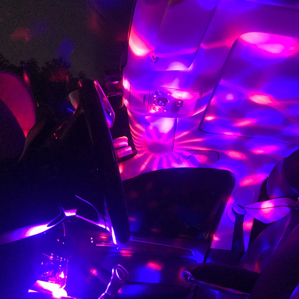 USB Lumiere RGB светодиодный музыкальный световое шоу на сцене клуб диско DJ Световой Лазерный проектор контроль звука кристалл магический шар эффект огни