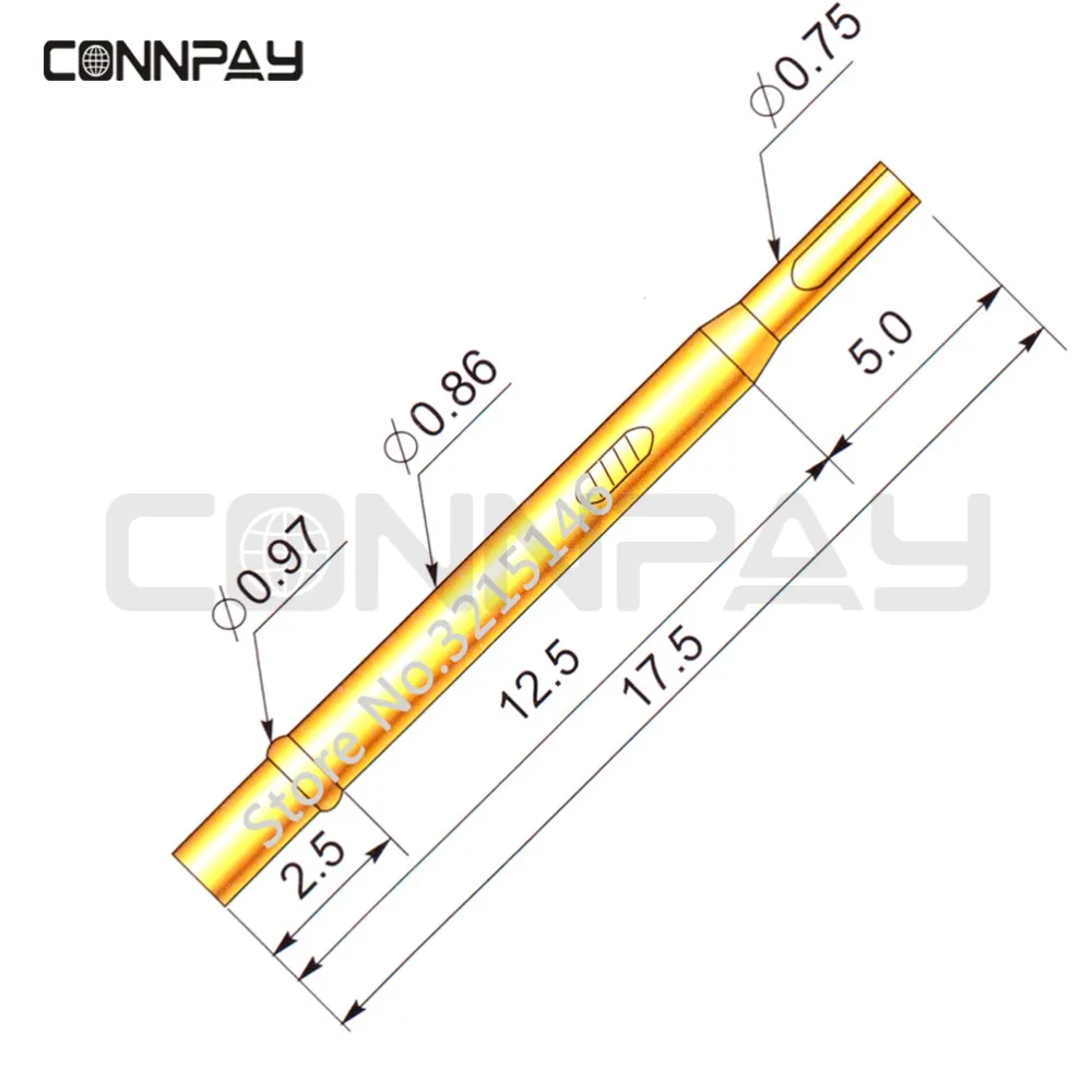 

100Pcs in a Pack R50-2S Test Probe Pogo Pin Receptacle Length 17.5mm Tool