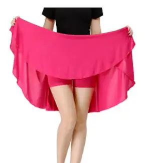 

1pcs/lot woman solid pleated latin skirt female fashion square dancing solid skirt summer candy color dancing skirt