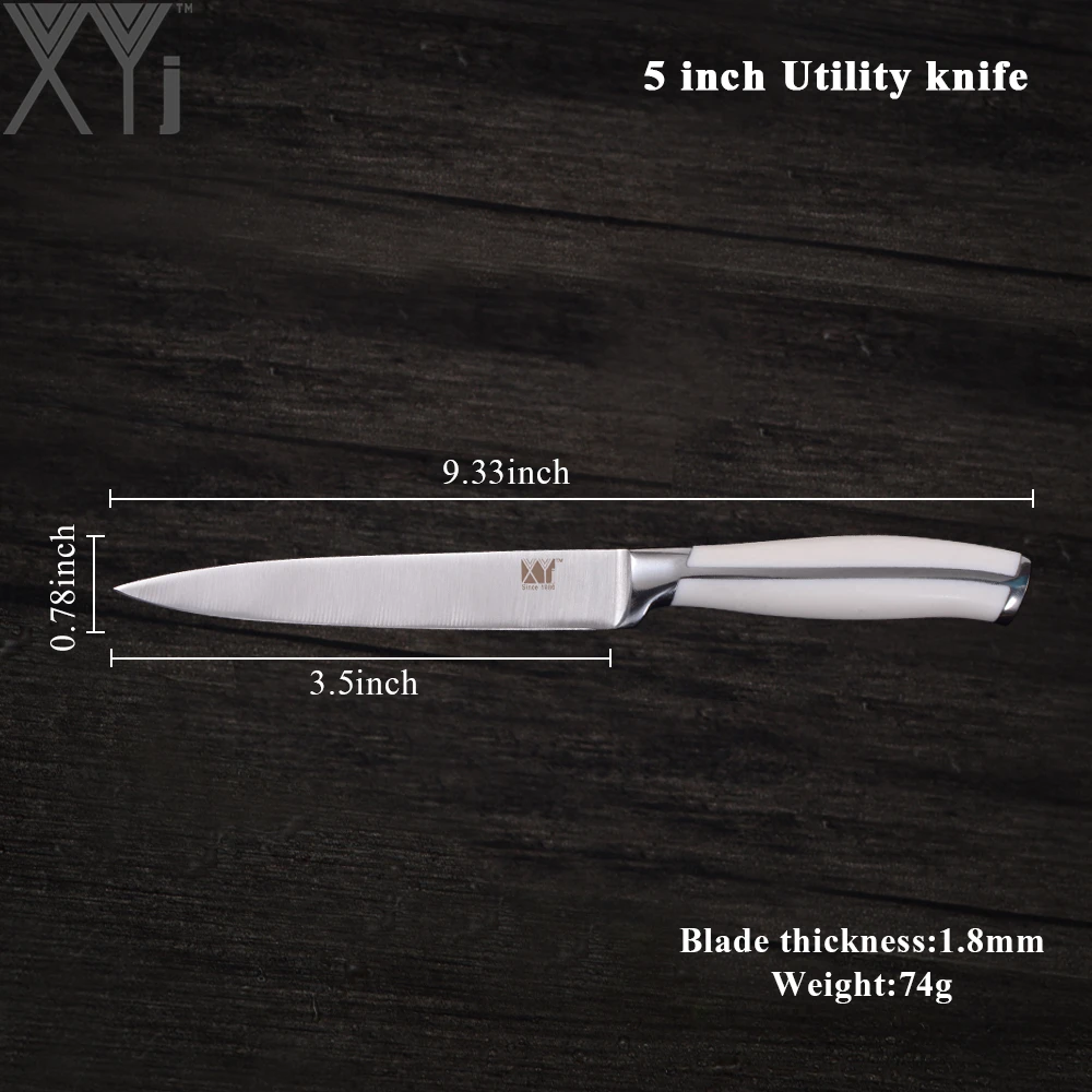 XYj Germany Style High Carbon Stainless Steel Kitchen Knife Slicing Chef Bread Santoku Utility Paring Knife Cooking Perfect Tool XYj Germany Style High Carbon Stainless Steel Kitchen Knife Slicing Chef Bread Santoku Utility Paring Knife Cooking Perfect Tool